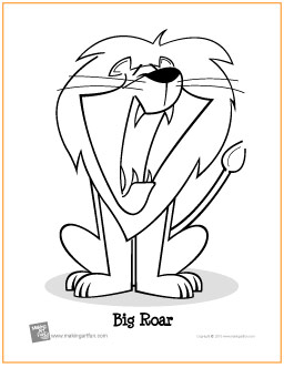 Big Roar Lion | Free Printable Coloring Page